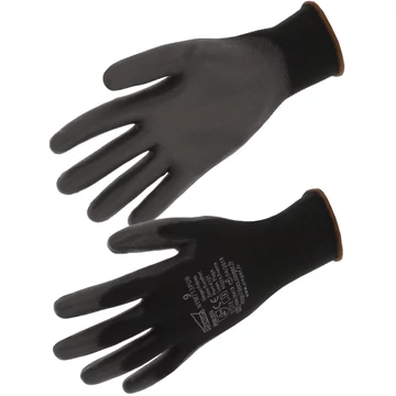 SINGER PU bevonatú kesztyű. Poliészter bélés. 13-as öltéssűrűség.