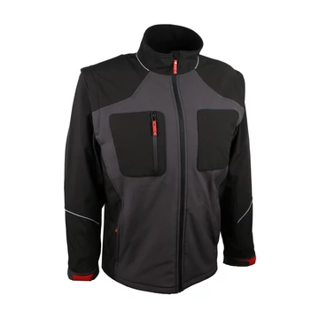 Szürke-fekete és piros